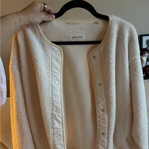 Wilfred Cream Teddy Sherpa Snap Jacket